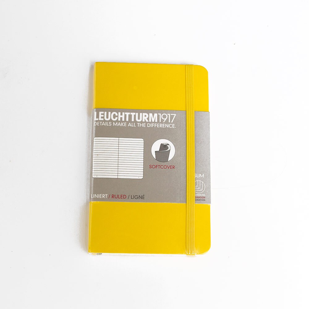 Leuchtturm, Pocket, Softcover, A6, Ruled, Lemon